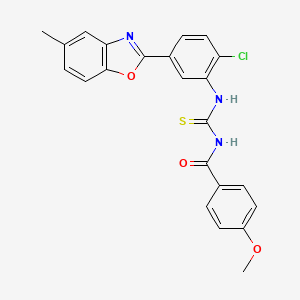 molecular formula C23H18ClN3O3S B5141009 N-{[2-chloro-5-(5-methyl-1,3-benzoxazol-2-yl)phenyl]carbamothioyl}-4-methoxybenzamide 