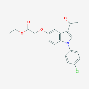 molecular formula C21H20ClNO4 B514105 ethyl {[3-acetyl-1-(4-chlorophenyl)-2-methyl-1H-indol-5-yl]oxy}acetate CAS No. 157064-66-9