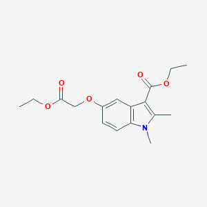 molecular formula C17H21NO5 B514107 ethyl 5-(2-ethoxy-2-oxoethoxy)-1,2-dimethyl-1H-indole-3-carboxylate CAS No. 64199-44-6