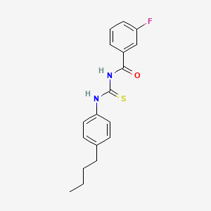 molecular formula C18H19FN2OS B5141156 N-[(4-butylphenyl)carbamothioyl]-3-fluorobenzamide 