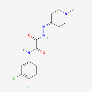 molecular formula C14H16Cl2N4O2 B5141330 N-(3,4-dichlorophenyl)-N'-[(1-methylpiperidin-4-ylidene)amino]oxamide 
