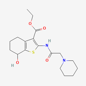 molecular formula C18H26N2O4S B5141342 Ethyl 7-hydroxy-2-[(piperidin-1-ylacetyl)amino]-4,5,6,7-tetrahydro-1-benzothiophene-3-carboxylate 