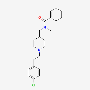 molecular formula C22H31ClN2O B5141383 N-[[1-[2-(4-chlorophenyl)ethyl]piperidin-4-yl]methyl]-N-methylcyclohexene-1-carboxamide 