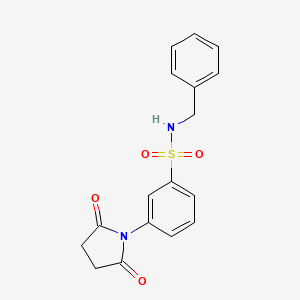 molecular formula C17H16N2O4S B5141395 N-benzyl-3-(2,5-dioxopyrrolidin-1-yl)benzenesulfonamide 