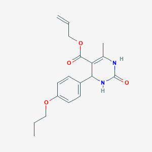 molecular formula C18H22N2O4 B5141398 Prop-2-en-1-yl 6-methyl-2-oxo-4-(4-propoxyphenyl)-1,2,3,4-tetrahydropyrimidine-5-carboxylate 