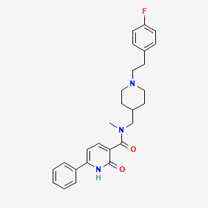 molecular formula C27H30FN3O2 B5141696 N-[[1-[2-(4-fluorophenyl)ethyl]piperidin-4-yl]methyl]-N-methyl-2-oxo-6-phenyl-1H-pyridine-3-carboxamide 