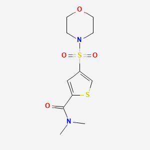 molecular formula C11H16N2O4S2 B5141741 N,N-dimethyl-4-morpholin-4-ylsulfonylthiophene-2-carboxamide 