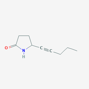 molecular formula C9H13NO B051418 5-Pent-1-ynylpyrrolidin-2-one CAS No. 122123-78-8