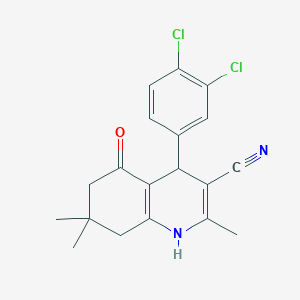 molecular formula C19H18Cl2N2O B5141808 4-(3,4-Dichlorophenyl)-2,7,7-trimethyl-5-oxo-1,4,5,6,7,8-hexahydroquinoline-3-carbonitrile 