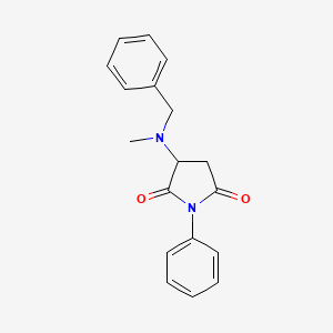 molecular formula C18H18N2O2 B5141830 3-[Benzyl(methyl)amino]-1-phenylpyrrolidine-2,5-dione 