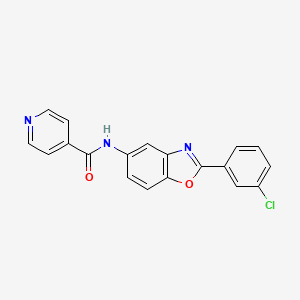 molecular formula C19H12ClN3O2 B5142012 N-[2-(3-chlorophenyl)-1,3-benzoxazol-5-yl]pyridine-4-carboxamide 