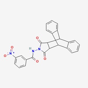 molecular formula C25H17N3O5 B5142060 N-(16,18-dioxo-17-azapentacyclo[6.6.5.0~2,7~.0~9,14~.0~15,19~]nonadeca-2,4,6,9,11,13-hexaen-17-yl)-3-nitrobenzamide (non-preferred name) 