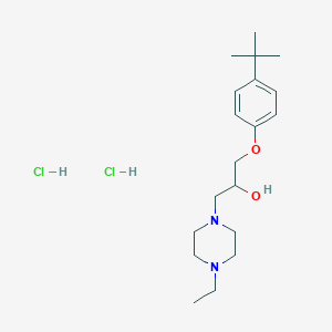 molecular formula C19H34Cl2N2O2 B5142186 1-(4-Tert-butylphenoxy)-3-(4-ethylpiperazin-1-yl)propan-2-ol;dihydrochloride 