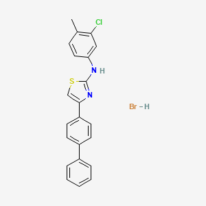 molecular formula C22H18BrClN2S B5142282 N-(3-chloro-4-methylphenyl)-4-(4-phenylphenyl)-1,3-thiazol-2-amine;hydrobromide 