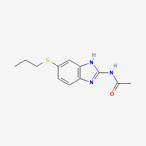 molecular formula C12H15N3OS B5142461 N~1~-[5-(PROPYLSULFANYL)-1H-1,3-BENZIMIDAZOL-2-YL]ACETAMIDE 