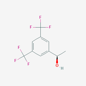 molecular formula C10H8F6O B051426 (R)-1-[3,5-Bis(trifluoromethyl)phenyl]ethanol CAS No. 127852-28-2