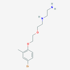 molecular formula C13H21BrN2O2 B5142677 N'-[2-[2-(4-bromo-2-methylphenoxy)ethoxy]ethyl]ethane-1,2-diamine 