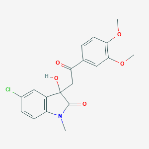 5-chloro-3-[2-(3,4-dimethoxyphenyl)-2-oxoethyl]-3-hydroxy-1-methyl-1,3-dihydro-2H-indol-2-one