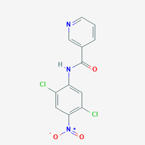 molecular formula C12H7Cl2N3O3 B5142935 N-(2,5-dichloro-4-nitrophenyl)pyridine-3-carboxamide 