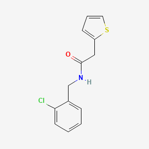 molecular formula C13H12ClNOS B5143110 N-[(2-chlorophenyl)methyl]-2-thiophen-2-ylacetamide 