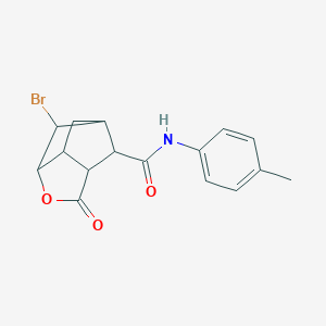 2-bromo-N-(4-methylphenyl)-5-oxo-4-oxatricyclo[4.2.1.0~3,7~]nonane-9-carboxamide