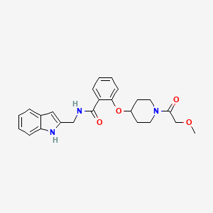 molecular formula C24H27N3O4 B5143207 N-(1H-indol-2-ylmethyl)-2-[1-(2-methoxyacetyl)piperidin-4-yl]oxybenzamide 