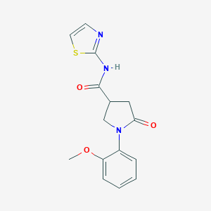 1-(2-methoxyphenyl)-5-oxo-N-(1,3-thiazol-2-yl)-3-pyrrolidinecarboxamide