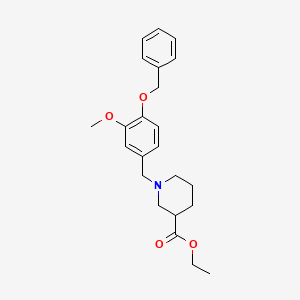 molecular formula C23H29NO4 B5143370 Ethyl 1-[4-(benzyloxy)-3-methoxybenzyl]piperidine-3-carboxylate 