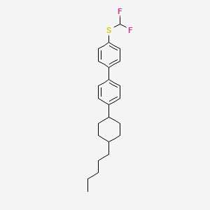 molecular formula C24H30F2S B5143585 4-[(Difluoromethyl)sulfanyl]-4'-(4-pentylcyclohexyl)biphenyl 