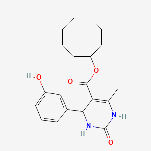 molecular formula C20H26N2O4 B5143671 Cyclooctyl 4-(3-hydroxyphenyl)-6-methyl-2-oxo-1,2,3,4-tetrahydropyrimidine-5-carboxylate 