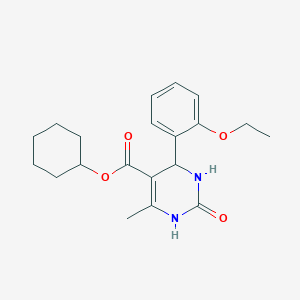 molecular formula C20H26N2O4 B5143749 Cyclohexyl 4-(2-ethoxyphenyl)-6-methyl-2-oxo-1,2,3,4-tetrahydropyrimidine-5-carboxylate 