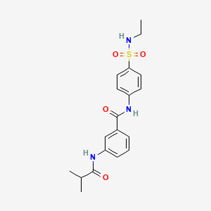 molecular formula C19H23N3O4S B5143767 N-[4-(ETHYLSULFAMOYL)PHENYL]-3-(2-METHYLPROPANAMIDO)BENZAMIDE 