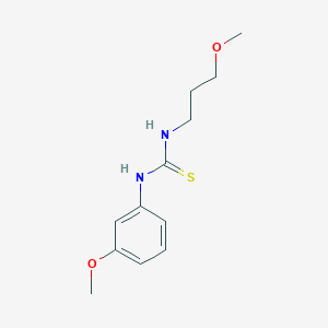 molecular formula C12H18N2O2S B5143827 1-(3-Methoxyphenyl)-3-(3-methoxypropyl)thiourea 