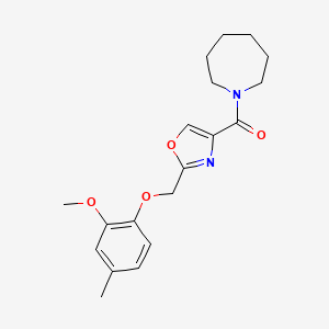 molecular formula C19H24N2O4 B5143887 Azepan-1-yl-[2-[(2-methoxy-4-methylphenoxy)methyl]-1,3-oxazol-4-yl]methanone 
