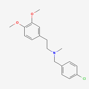 molecular formula C18H22ClNO2 B5144059 N-(4-chlorobenzyl)-2-(3,4-dimethoxyphenyl)-N-methylethanamine 