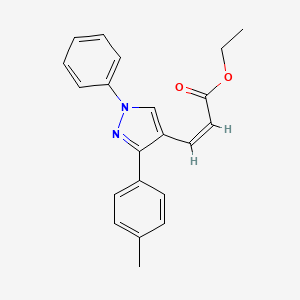 molecular formula C21H20N2O2 B5144103 ethyl (Z)-3-[3-(4-methylphenyl)-1-phenylpyrazol-4-yl]prop-2-enoate 