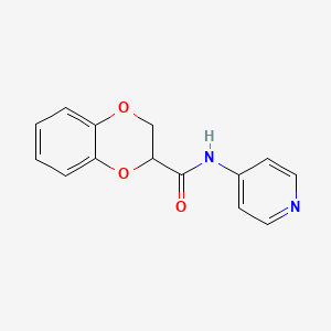 molecular formula C14H12N2O3 B5144374 N-(pyridin-4-yl)-2,3-dihydro-1,4-benzodioxine-2-carboxamide CAS No. 5936-50-5
