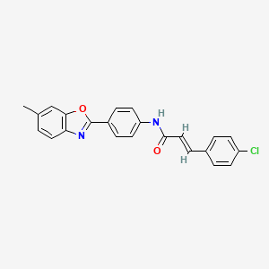 molecular formula C23H17ClN2O2 B5144426 (2E)-3-(4-chlorophenyl)-N-[4-(6-methyl-1,3-benzoxazol-2-yl)phenyl]prop-2-enamide 