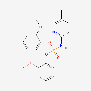 molecular formula C20H21N2O5P B5144561 N-bis(2-methoxyphenoxy)phosphoryl-5-methylpyridin-2-amine 