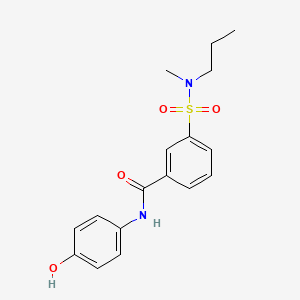 molecular formula C17H20N2O4S B5144721 N-(4-hydroxyphenyl)-3-[methyl(propyl)sulfamoyl]benzamide 