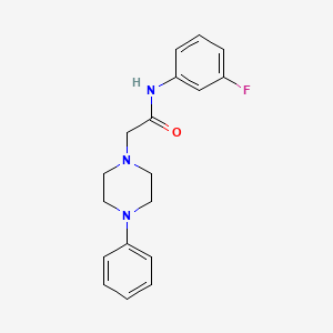 molecular formula C18H20FN3O B5144775 N-(3-fluorophenyl)-2-(4-phenylpiperazin-1-yl)acetamide 