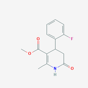 molecular formula C14H14FNO3 B5144786 Methyl 4-(2-fluorophenyl)-2-methyl-6-oxo-1,4,5,6-tetrahydropyridine-3-carboxylate 