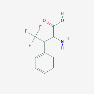 molecular formula C10H10F3NO2 B051448 2-Amino-4,4,4-trifluoro-3-phenylbutanoic acid CAS No. 114829-12-8