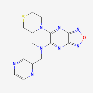 molecular formula C14H16N8OS B5144829 N-methyl-N-(pyrazin-2-ylmethyl)-6-thiomorpholin-4-yl-[1,2,5]oxadiazolo[3,4-b]pyrazin-5-amine 