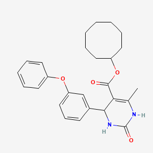 molecular formula C26H30N2O4 B5144874 Cyclooctyl 6-methyl-2-oxo-4-(3-phenoxyphenyl)-1,2,3,4-tetrahydropyrimidine-5-carboxylate 