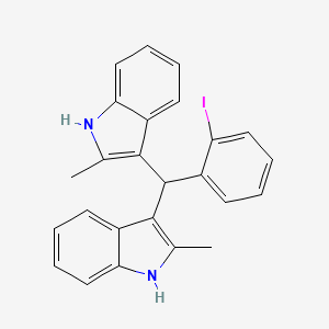 molecular formula C25H21IN2 B5144914 3,3'-[(2-iodophenyl)methanediyl]bis(2-methyl-1H-indole) 