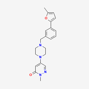 2-methyl-5-{4-[3-(5-methyl-2-furyl)benzyl]-1-piperazinyl}-3(2H)-pyridazinone