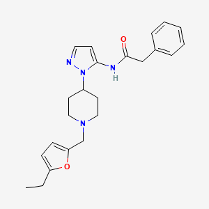 N-(1-{1-[(5-ethyl-2-furyl)methyl]-4-piperidinyl}-1H-pyrazol-5-yl)-2-phenylacetamide