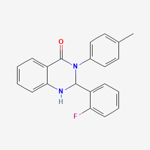 2-(2-fluorophenyl)-3-(4-methylphenyl)-2,3-dihydro-4(1H)-quinazolinone