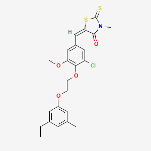 5-{3-chloro-4-[2-(3-ethyl-5-methylphenoxy)ethoxy]-5-methoxybenzylidene}-3-methyl-2-thioxo-1,3-thiazolidin-4-one